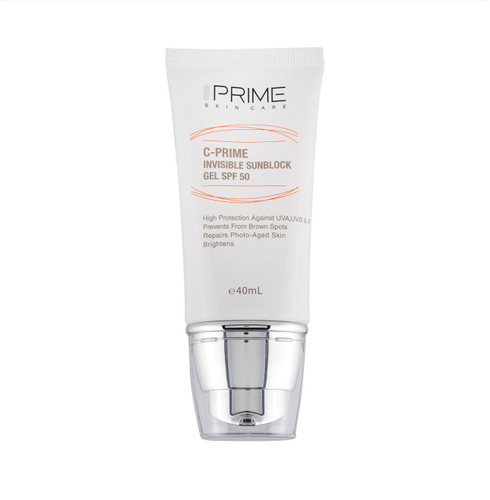 ژل ضد آفتاب پرایم بی رنگ SPF50 حاوی ویتامین سی حجم 40 میل