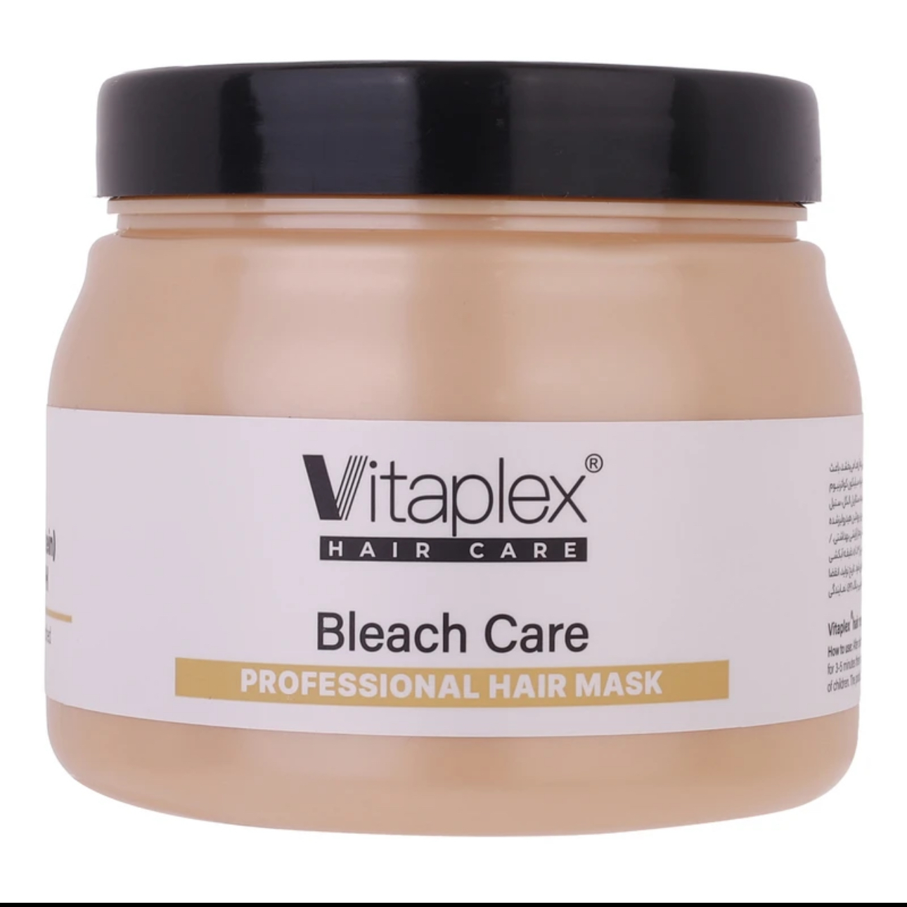 ماسک مو تقویت‌کننده و ترمیم‌کننده ویتاپلکس مدل Bleach Care حجم 500 میلی‌لیتر مناسب موهای آسیب‌دیده، بدون سولفات، حاوی پروتئین گندم، هیالورونیک اسید، کراتین و گلیسیرین، تغذیه‌کننده و حالت‌دهنده
